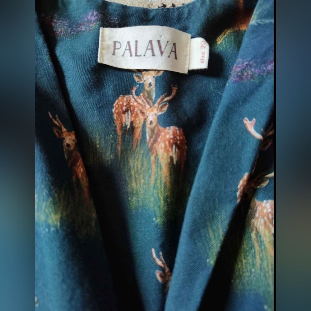 Palava Rita Dress - Teal Deer - Picture 2 of 9